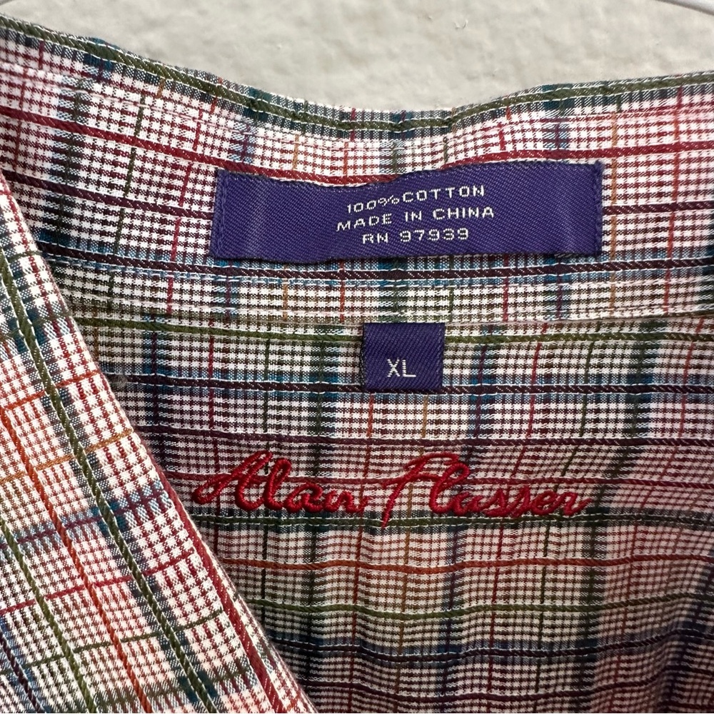 Classic Multicolor Plaid Men's Shirt - Picture 4 of 10
